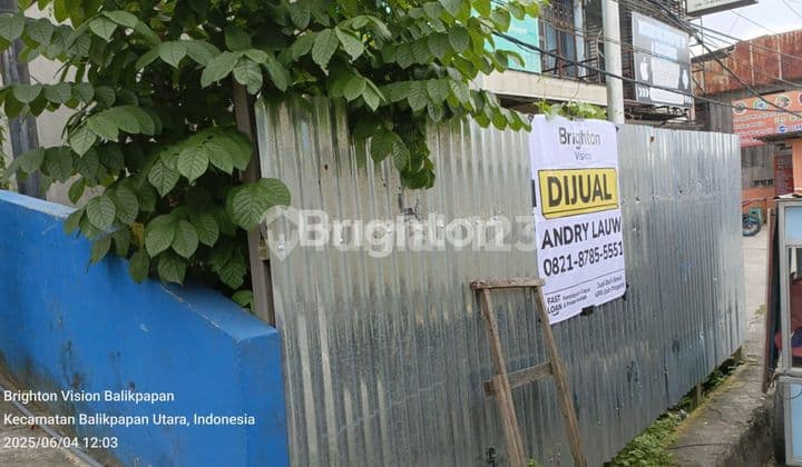 tanah cocok bangun 1 ruko lokasi pinggir jalan besar kilo 2.5