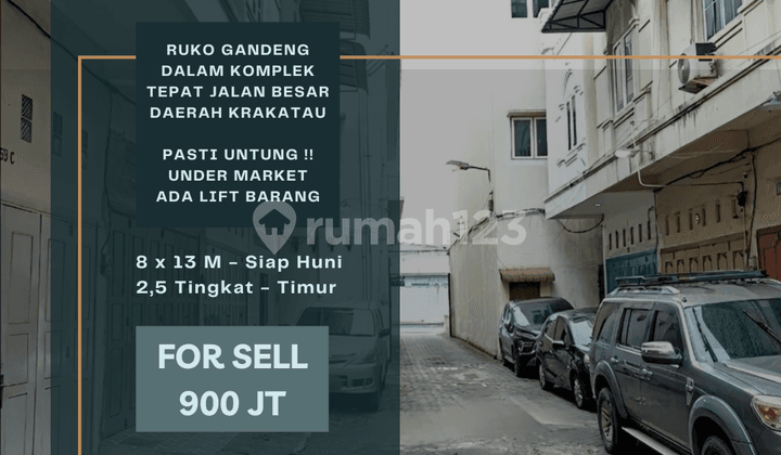 Pasti Untung !! Ruko Gandeng Dalam Komplek Daerah Jl. Krakatau