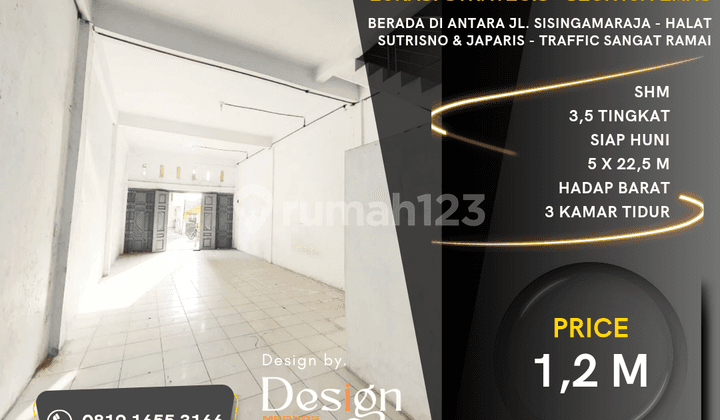 Ruko Jl. Laksana. Traffic Ramai.antara Jl. Sutrisno,sisingamaraja