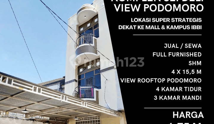 Ruko Strategis. Komplek Jl. Sei Deli.jalan Kaki Ke Mall Podomoro