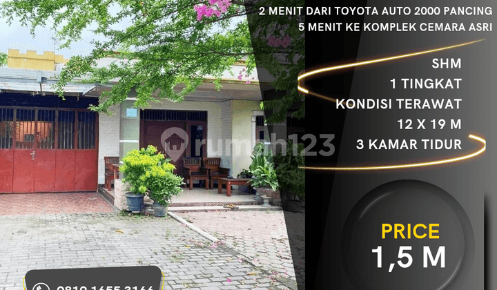 Rumah Lebar 12 Meter. 5 Menit Dari Komplek Cemara Asri.