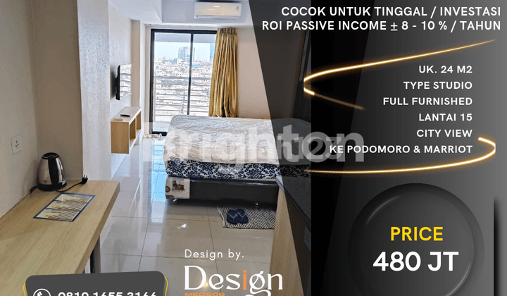 Apartment De Prima. Full Furnished. City View. Inti Kota. 500 M Ke Kampus Unpri