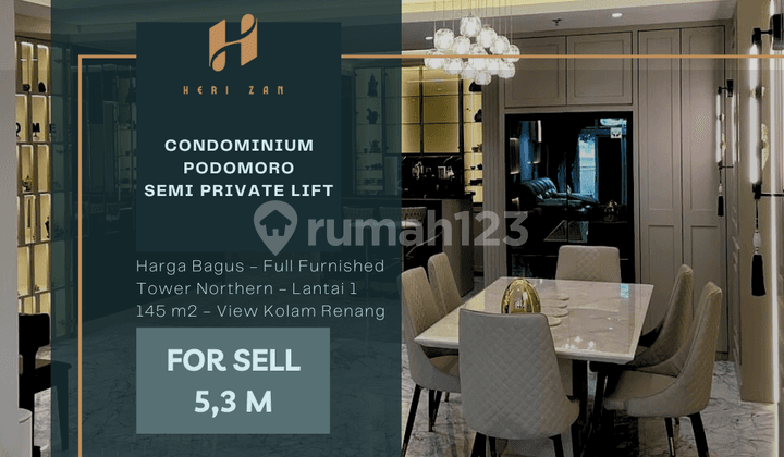 Condominium Podomoro. Semi Private Lift. 145 m2. Full Furnished