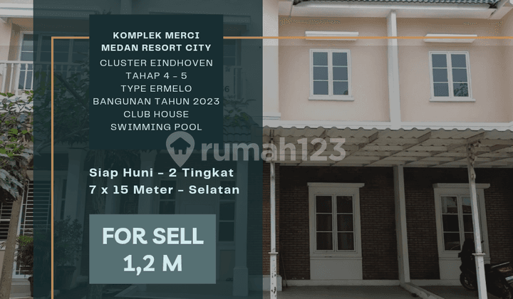 Komplek Merci, Medan Resort City. Cluster Eindhoven. Lebar 7 M