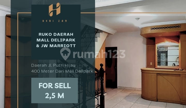 Ruko Daerah Jl. Guru Patimpus. 400 M Ke Mall Delipark Podomoro