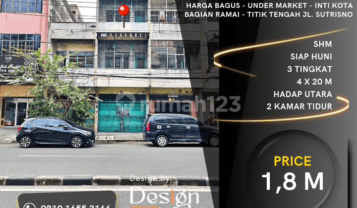 Ruko Jl. Sutrisno. Dekat Jl. Laksana. Harga ******** Kota Medan