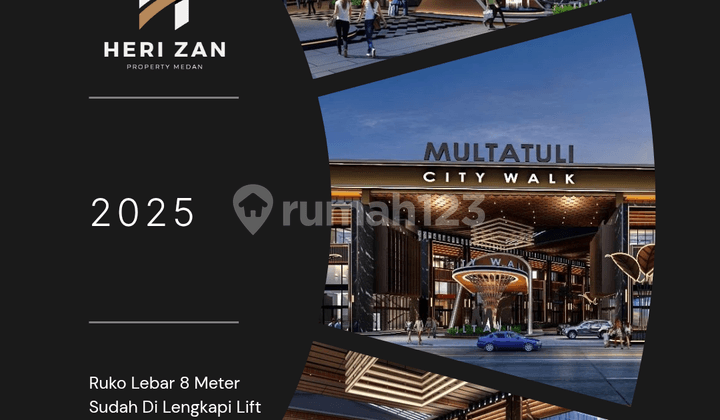 Multatuli City Walk. Lokasi Emas, Jantung Kota Medan.Include Lift