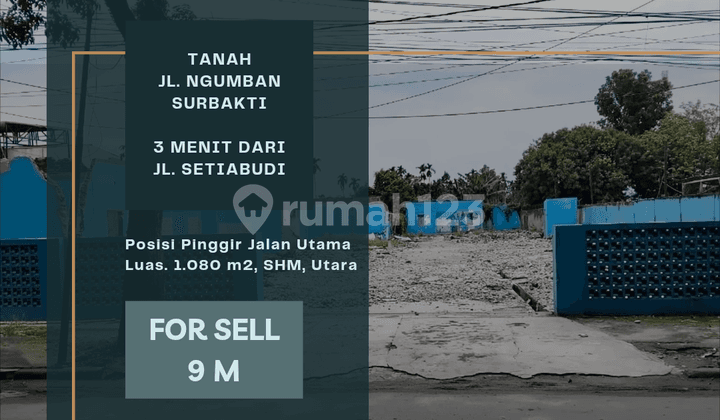 Tanah Strategis. Jl. Ngumban Surbakti. 3 Menit Dari Jl. Setiabudi