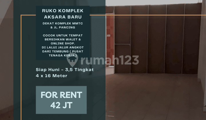 Ruko Aksara Baru. Dekat Mmtc, Pancing. Cocok Tempat Bersih Walet