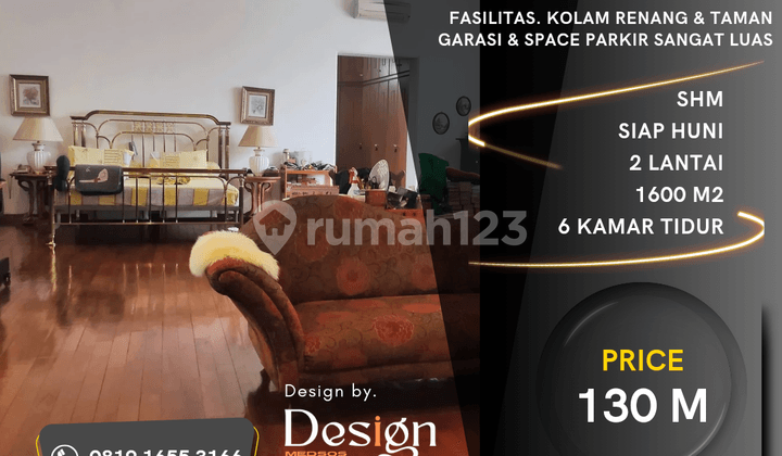 Jl. Cut Nyak Dien. Prime Location. 1,600 M2. Facilities: Swimming Pool.