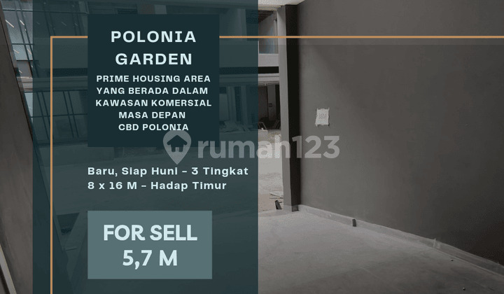 Komplek Polonia Garden. Baru. Dalam Kawasan Komersial Cbd Polonia
