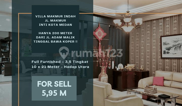 Villa Makmur Indah. Inti Kota. Tinggal Bawa Koper. Full Furnished