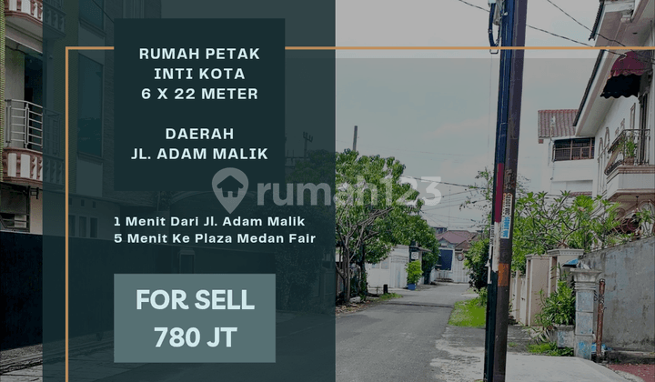 Rumah Petak Daerah Jl. Adam Malik.Inti Kota.5 Menit Ke Medan Fair