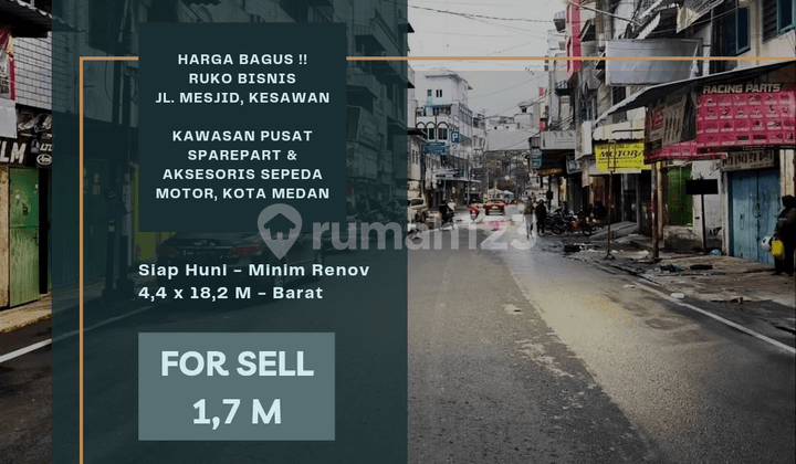 Ruko Jl. Mesjid, Kesawan. Pusat Sparepart, Aksesoris Sepeda Motor