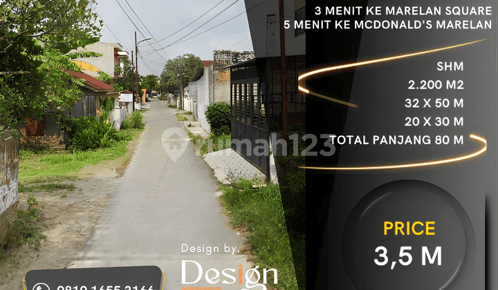 Tanah Marelan. Dekat Marelan Square. Cocok Bangun Perumahan