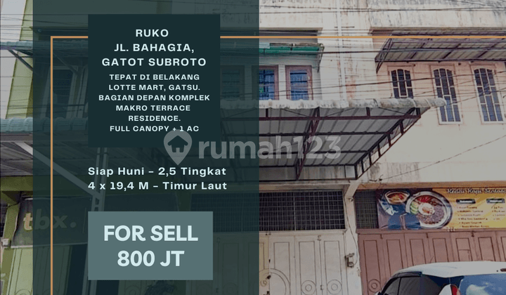 Ruko Makro Terrace Residence. Jl. Bahagia, Gatot Subroto
