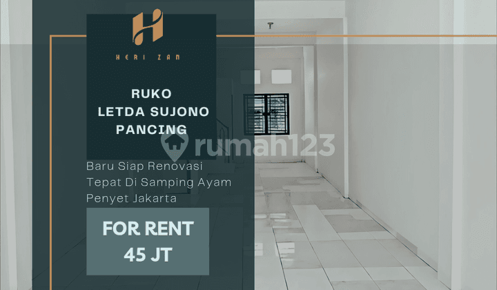 Ruko Jl. Letda Sujono, Pancing. Baru Renovasi. Samping Resto APJ