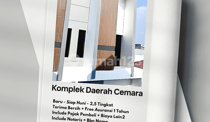 Komplek Daerah Cemara. Siap Huni. 2,5 Lt. 2 Menit Ke Cemara Asri
