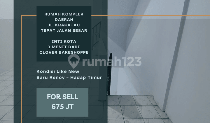 Rumah Komplek. Inti Kota. Daerah Jl. Krakatau. Baru Di Renovasi