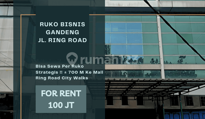 Ruko Gandeng Jl. Ring Road. Bisa Sewa / Ruko. 700 M Ke Mall RCW