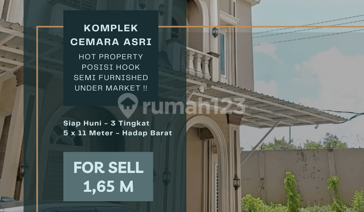 Cemara Asri Complex. Below Market Price. Hook. Semi-Furnished.