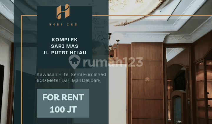 Komplek Sari Mas, Jl. Putri Hijau. Semi Furnished. Dekat Delipark