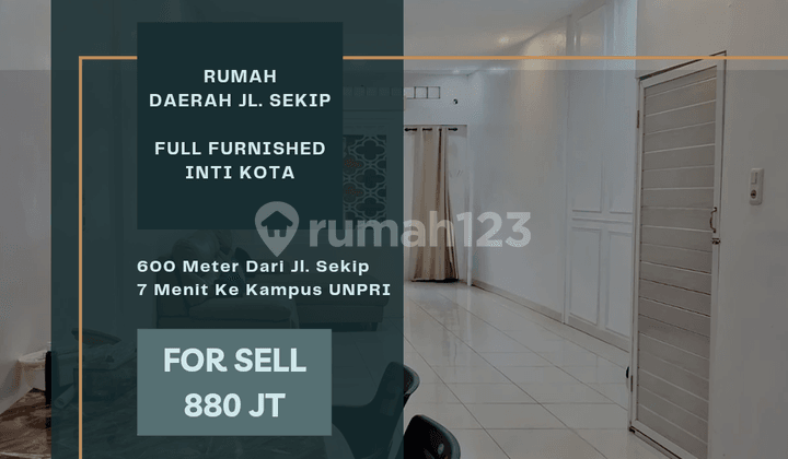 Rumah Full Furnished. Daerah Jl. Sekip. 7 Menit Ke Kampus UNPRI
