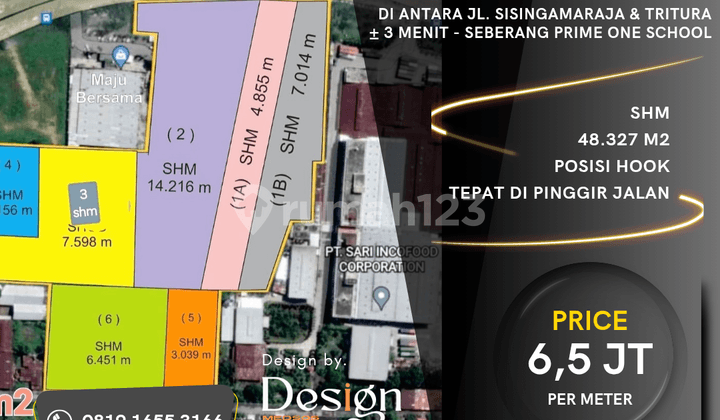 Tanah Hook. Antara Jl. Sisingamaraja, Jl. Marendal, Jl. Tritura