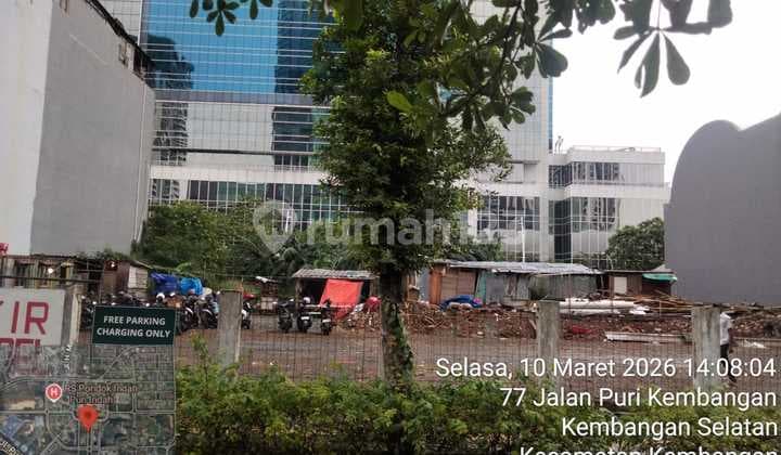 Land 41X45 Suitable for Restaurant, Billiard, Pilates Located in Puri Indah, West Jakarta