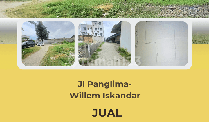 Dijual Lahan Kosong Jl Panglima Daerah Jl Willem Iskandar dan Jl Hm Yamin. Medan