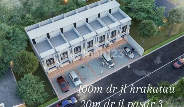 Dijual Rumah Townhouse Dekat Jl Pasar Tiga - Krakatau Medan