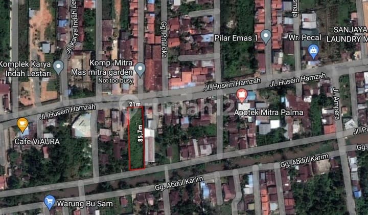 Land Suitable for Warehouse Office on Husein Hamzah Street, West Pontianak.