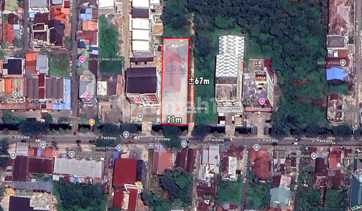 Tanah Cocok Bangun Ruang Usaha atau Ruko Akses Langsung Jalan Perdana