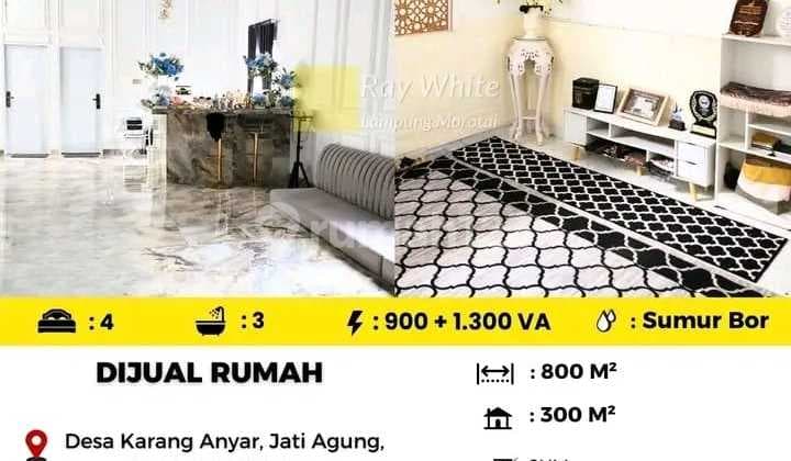 Dijual Rumah di Desa Karang Anyar, Jati Agung, Lampung Selatan