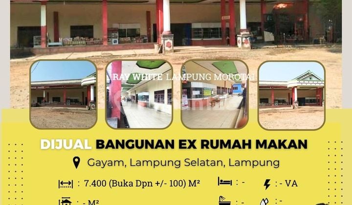 DIJUAL LAHAN EX RUMAH MAKAN DI GAYAM KALIANDA LAMPUNG SELATAN