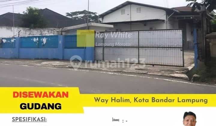DISEWAKAN GUDANG DI WAY HALIM KOTA BANDAR LAMPUNG