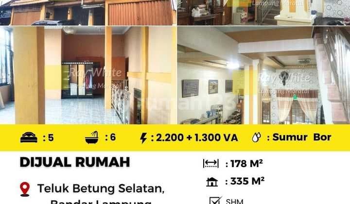 DIJUAL CEPAT RUMAH 3 LANTAI DI TELUK BETUNG SELATAN