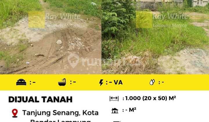 DIJUAL TANAH DI DEKAT FLY OVER UNTUNG SUROPATI TANJUNG SENANG KOTA BANDAR LAMPUNG