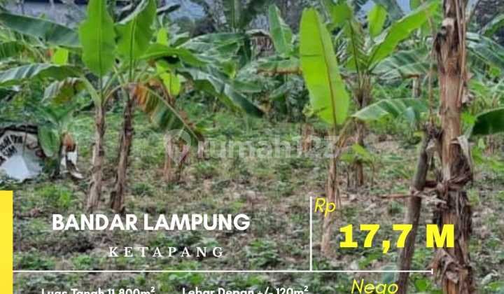 DIJUAL SEBIDANG TANAH STRATEGIS DI KECAMATAN PANJANG KOTA BANDAR LAMPUNG