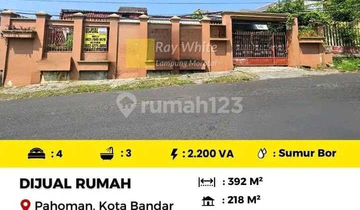 DIJUAL RUMAH DI PAHOMAN KOTA BANDAR LAMPUNG