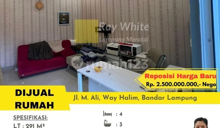 DIJUAL CEPAT RUMAH MEWAH DI WAY HALIM DEKAT DENGAN LAMPUNG WALK