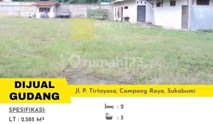 FOR SALE WAREHOUSE ON JL.P.TIRTAYASA SUKABUMI BANDAR LAMPUNG