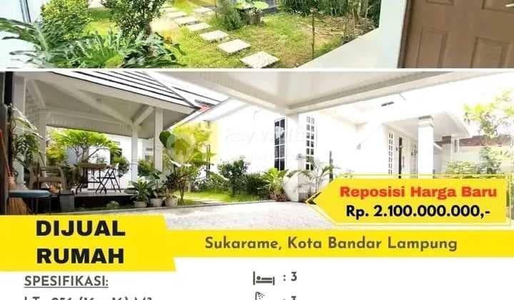 FOR SALE, A LUSH HOUSE IN SUKARAME, BANDAR LAMPUNG CITY