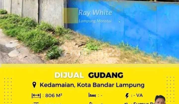 FOR SALE WAREHOUSE LOCATED IN KEDAMAIAN, BANDAR LAMPUNG CITY