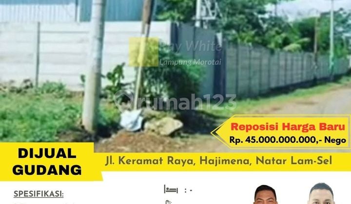 jual gudang murah hajimena natar