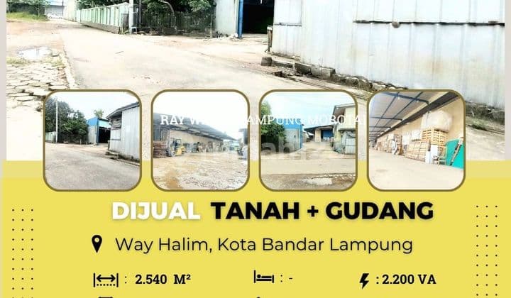 sell land and cheap warehouse way halim