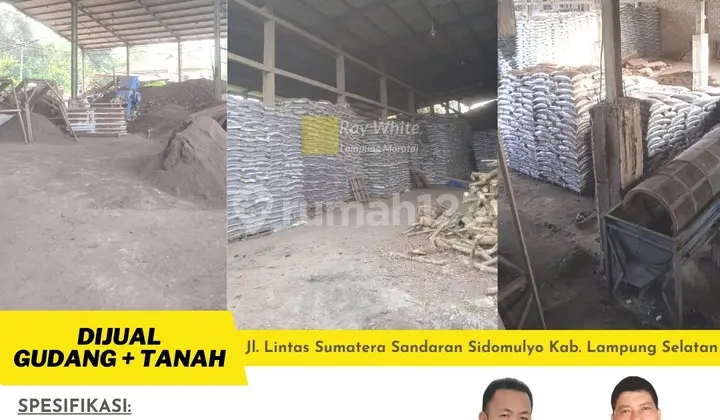dijual gudang murah sandaran sidomulyo lampung selatan