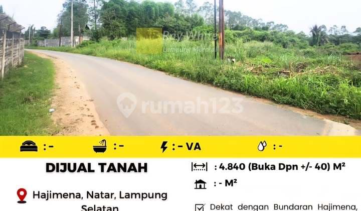 Tanah Murah Luas 5000 di Hajimena, Natar
