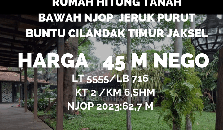 Termurah Di.jual Hitung Tanah Di.bawah Njop.di Jeruk Purut Buntu Cilandak Jaksel