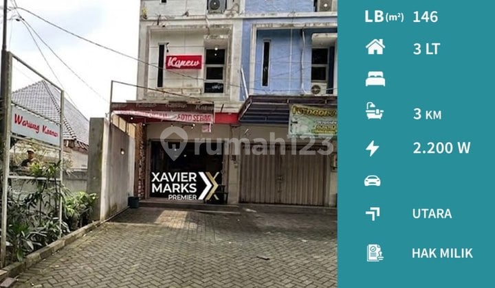 Ruko 3 Lantai Cocok Semua Usaha di Jl Dr Sutomo Malang